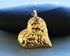 24k Gold Vermeil Over Sterling Silver Hammered Heart Charm w/0.2 Diamonds -- VM/CH8/CR32